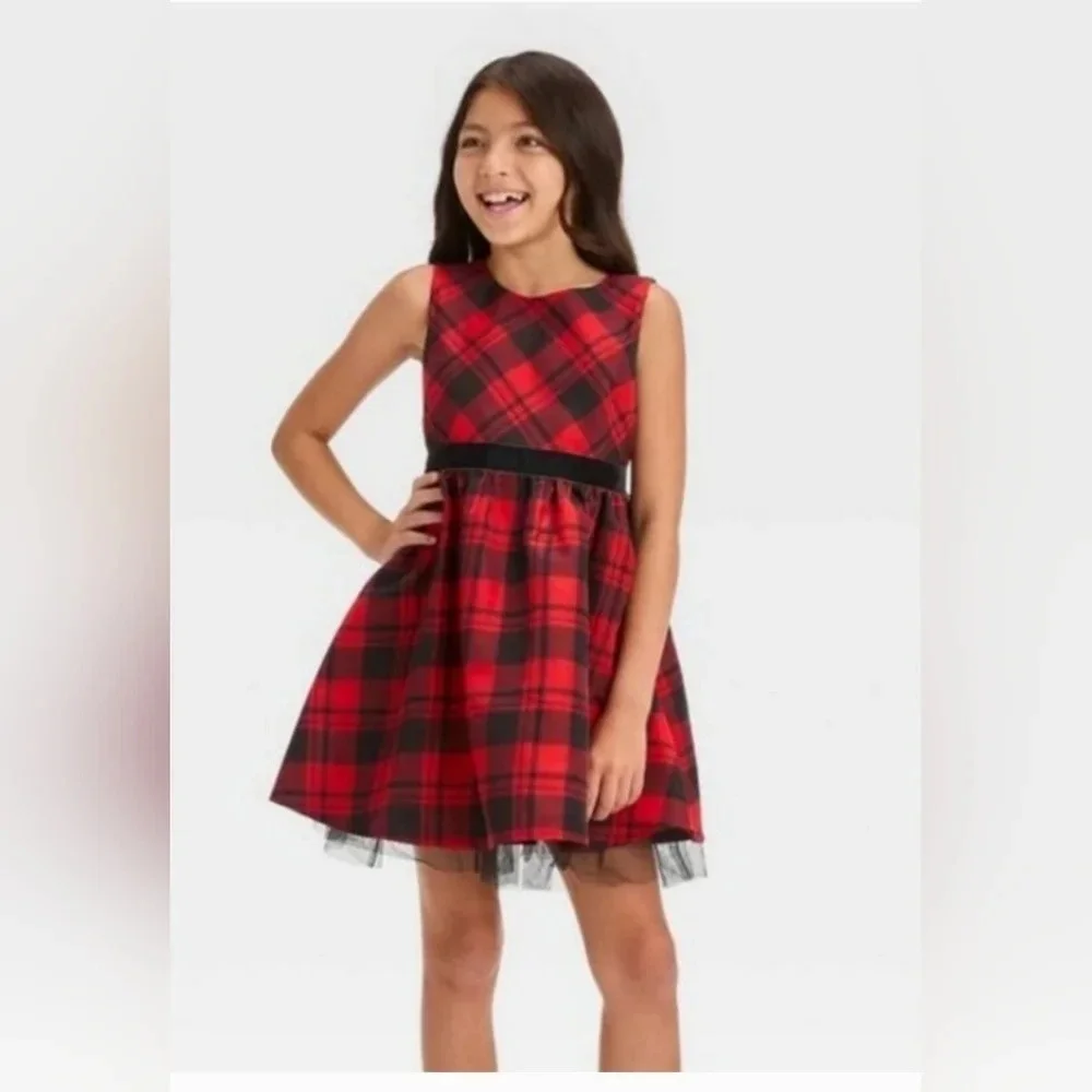 Toddler Girls' Plaid Dress - Cat & Jack